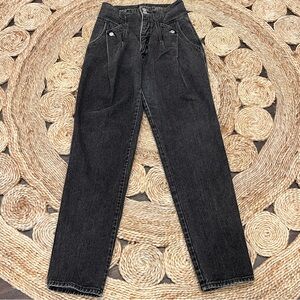 Vintage Panhandle Slim 80s Womens Western Rodeo Chaps Black Denim Jeans 2-4/25”